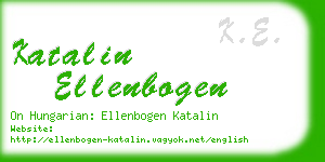 katalin ellenbogen business card